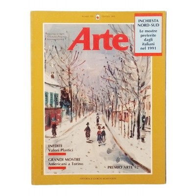 Mensile D'Arte Moderna Arte n 225 gennaio 1992 Inediti Mondadori