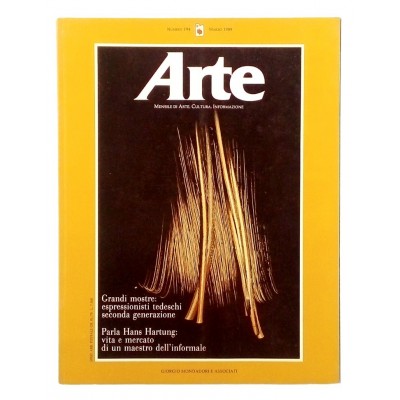 Mensile D'Arte Moderna Arte n 194 marzo 1989 Hartung Mondadori