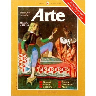 Mensile D'Arte Moderna Arte n 242 luglio-agosto 1993 Biennale Mondadori