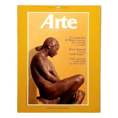 Mensile D'Arte Moderna Arte n 191 dicembre 1988 Manzù Mondadori