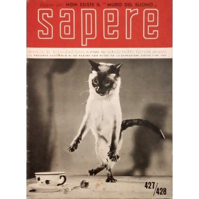 Sapere Rivista Hoepli anno XVIII n 427-428 31 ottobre 1952