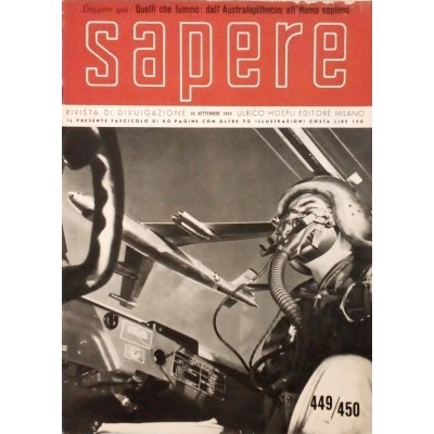 Sapere Rivista Hoepli anno XIX n 449-450 30 settembre 1953