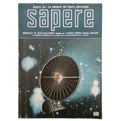Sapere Rivista Hoepli anno XXVI n 609 settembre 1960