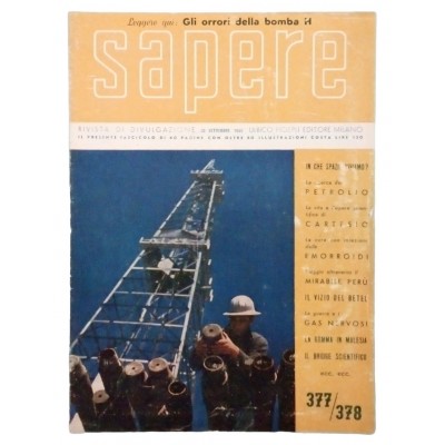 Sapere Rivista Hoepli anno XVI n 377-378 30 settembre 1950