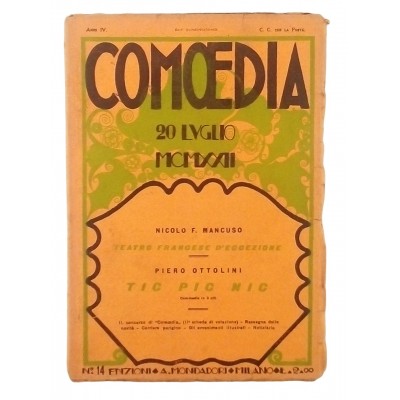 Comoedia anno IV n 14 20 luglio 1922
