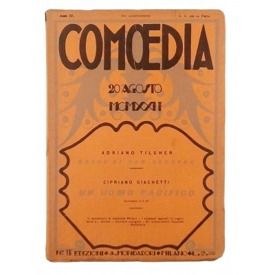 Comoedia anno IV n 16 20 agosto 1922