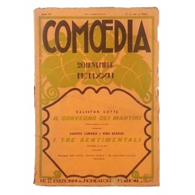 Comoedia anno IV n 22 20 novembre 1922
