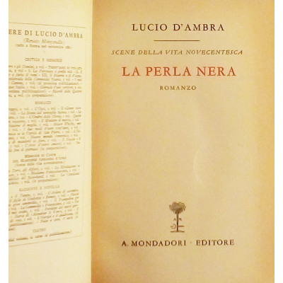 Lucio D'Ambra La perla nera Mondadori 1933