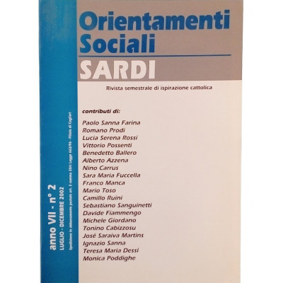 Orientamenti Sociali Sardi n 2 luglio-dicembre 2002