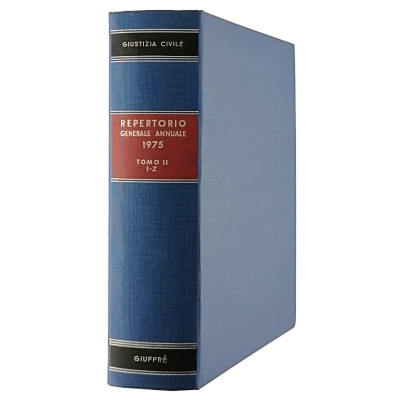 Giustizia Civile Repertorio Annuale Giurisprudenza 1975 T II I-Z Giuffre 1976 Spedizione Espressa Gratuita
