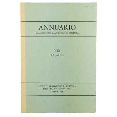 Rivista Istituto Giapponese di Cultura XIX 1983-1984 Annuario Spedizione Gratuita