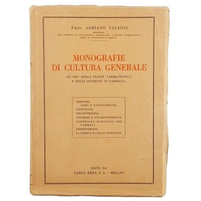 Adriano Valenti Monografie di Cultura Generale Edito da Carlo Erba Spedizione Gratuita