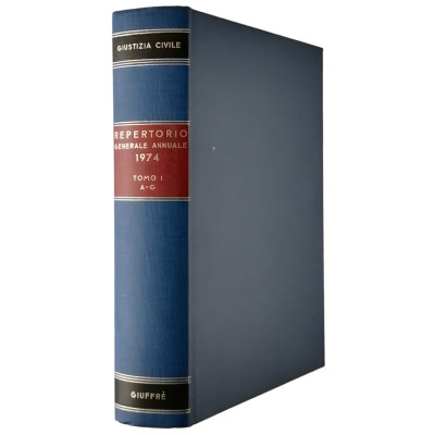 Giustizia Civile Repertorio Generale Annuale 1974 Tomo I A-G Giuffre 1975