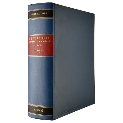 Giustizia Civile Repertorio Generale Annuale 1973 Tomo II I-Z Giuffre Editore 1974