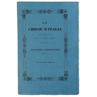 Giuseppe Cappelletti Le Chiese d'Italia n 149 del 1853 Spedizione Gratuita
