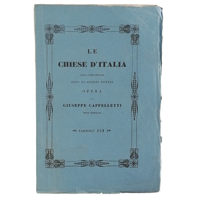 Giuseppe Cappelletti Le Chiese d'Italia n 141 del 1852 Spedizione Gratuita