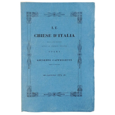 Giuseppe Cappelletti Le Chiese d'Italia n 174 del 1856 Spedizione Gratuita