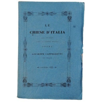Giuseppe Cappelletti Le Chiese d'Italia n 155 del 1853 Spedizione Gratuita