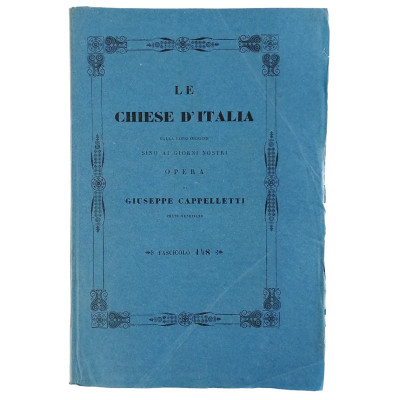 Giuseppe Cappelletti Le Chiese d'Italia n 148 del 1853 Spedizione Gratuita