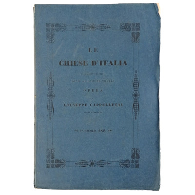 Le Chiese d'Italia dalle Origini ai giorni nostri Opera di Giuseppe Cappelletti fascicolo n 188 del 1856 Spedizione Gratuita