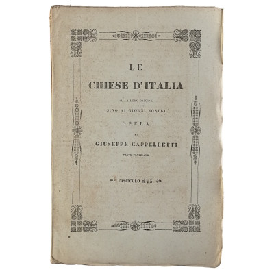 Giuseppe Cappelletti Le Chiese d'Italia n 245 del 1858 Spedizione Gratuita