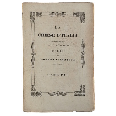 Giuseppe Cappelletti Le Chiese d'Italia n 242 del 1858 Spedizione Gratuita