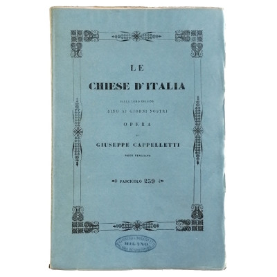 Giuseppe Cappelletti Le Chiese d'Italia n 239 del 1858 Spedizione Gratuita