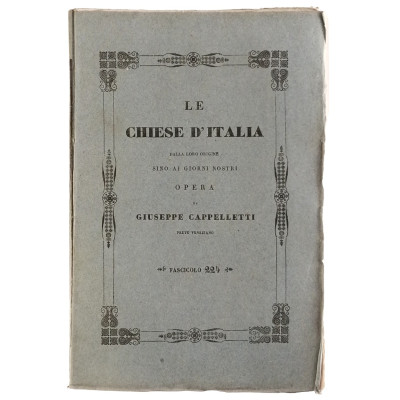 Giuseppe Cappelletti Le Chiese d'Italia n 224 del 1857 Spedizione Gratuita