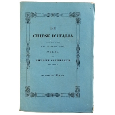 Giuseppe Cappelletti Le Chiese d'Italia n 144 del 1852 Spedizione Gratuita