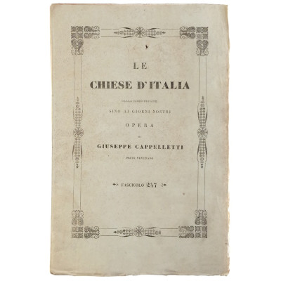 Giuseppe Cappelletti Le Chiese d'Italia n 247 del 1858 Spedizione Gratuita
