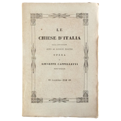 Giuseppe Cappelletti Le Chiese d'Italia n 248 del 1858 Spedizione Gratuita