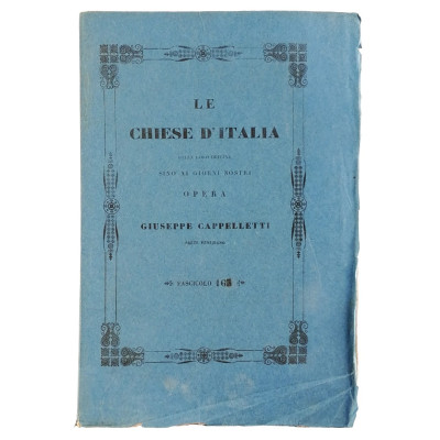 Giuseppe Cappelletti Le Chiese d'Italia n 163 del 1854 Spedizione Gratuita