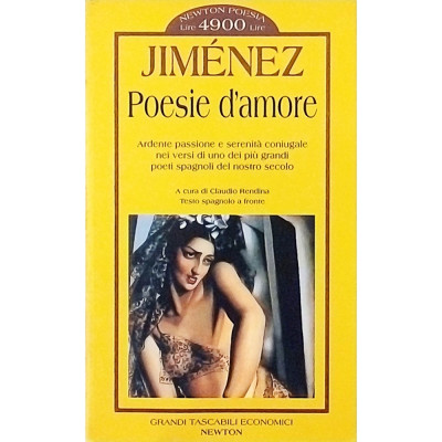 Juan Ramón Jiménez Poesie d'amore Newton 1990
