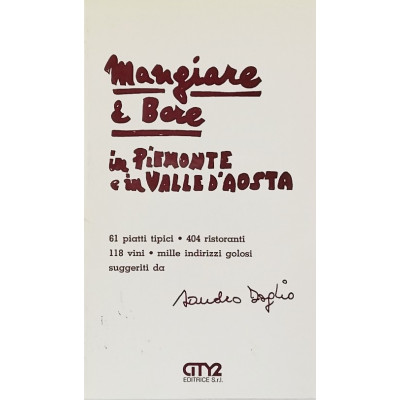 Sandro Doglio Mangiare e Bere In Piemonte e Valle D'Aosta 1987