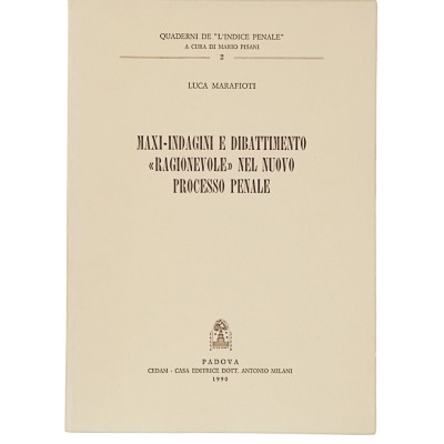 Marafioti Maxi Indagini Dibattimento Editrice Milani 1990 Spedizione Gratuita