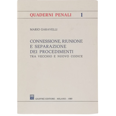 Garavelli Connessione Riunione e Separazione Procedimenti Spedizione Gratuita