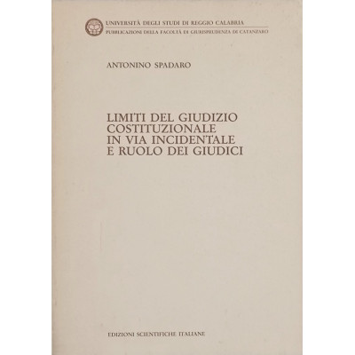 Antonio Spadaro Limiti del giudizio costituzionale in via incidentale