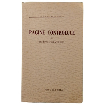 Ernesto Puzzanghera Pagine Controluce La Procellaria 1963 Spedizione Gratuita