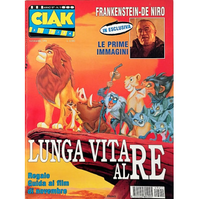 Rivista di Cinema Ciak n 11 novembre 1994 Spedizione Gratuita