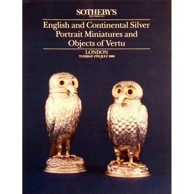 Catalogo Sothebys English and Continental Silver Portrait Miniatures july 1989