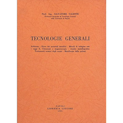 Salvatore Valente Tecnologie Generali Libreria Liguori 1961