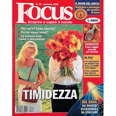 Rivista Focus n 39 gennaio n 1996 Mondadori Spedizione Gratuita