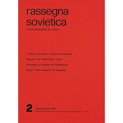 Rassegna Sovietica Rivista Bimestrale di Cultura n 2 marzo-aprile 1989