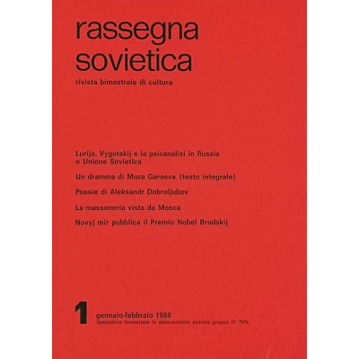 Rassegna Sovietica Rivista Bimestrale di Cultura n 1 gennaio-febbraio 1988