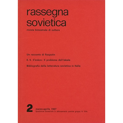 Rassegna Sovietica Rivista Bimestrale di Cultura n 2 marzo-aprile 1987