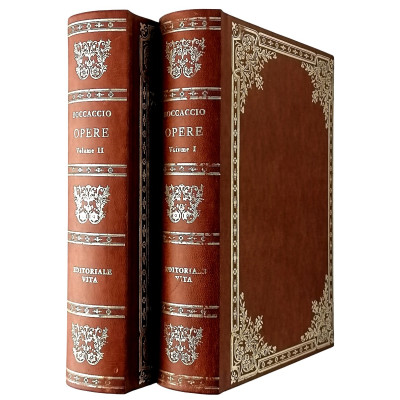 Giovanni Boccaccio Opere Letteratura Italiana 2 volumi Editoriale Vita 1978
