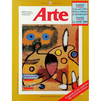 Rivista Arte n 251 maggio 1994 Editoriale Giorgio Mondadori