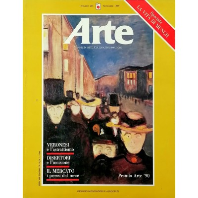 Rivista Arte n 201 novembre 1989 Editoriale Giorgio Mondadori