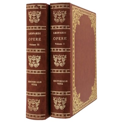 Opere di Giacomo Leopardi 2 volumi Giovanni Getto Editoriale Vita 1978