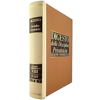 Digesto delle Discipline Privatistiche volume VIII IS-LET UTET 1992